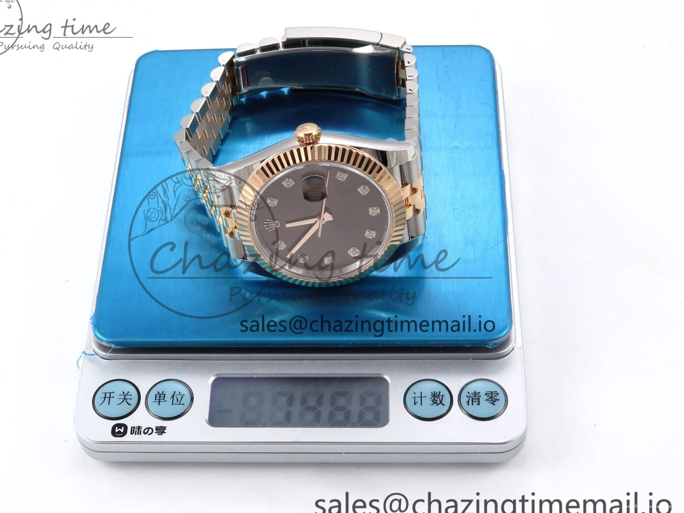 Good Copy Rolex Watches SH3235（Gain ARF Edition 126331 SS Brown DateJust Bracelet 1111 on RG Jubilee 1:1 41 Diamonds 904L Best Thermal Steel Weight） Dial 1230